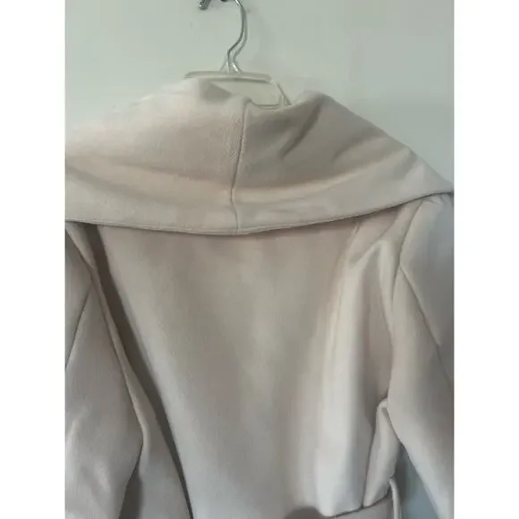 CHICWISH Women's Turn Down Shawl Collar Belted Coat Parka Cream Ivory Sz XL - Picture 6 of 9